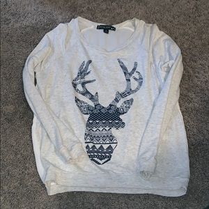 Long sleeve deer print shirt